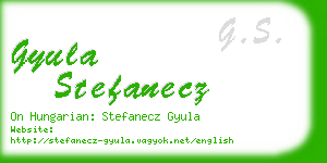 gyula stefanecz business card